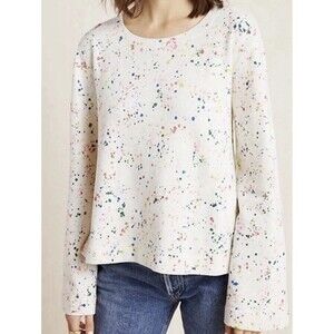 Anthropologie Maeve Multicolored Jamie Paint Speckled Women’s Sweatshirt Large